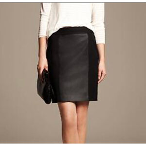 Aritzia Babaton Mini Pencil Skirt Faux Vegan leather Mobwife Rock Moto Black 6
